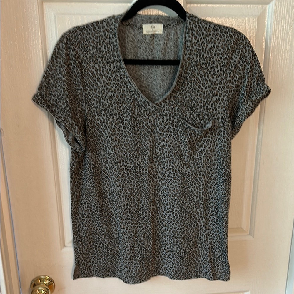 Leopard Print V-Neck Top